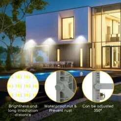 Aigostar Focos Led Exterior 10W Luces Exterior 4000K 900LM IP65, 2 Piezas -Jardinería Equipos Tienda d2778617fce55c13