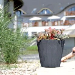 Prosperplast Maceta WOO12L 299x299x281 Marrón -Jardinería Equipos Tienda d56292161d29ef02