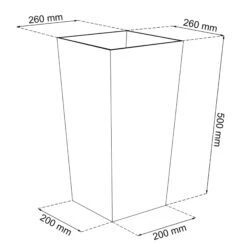 WellHome Pack 2 Macetas Altas Urbi Square Blanco 26,6 L27x27x50cm -Jardinería Equipos Tienda db9ddb6589d7ffcf