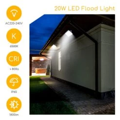 Aigostar Focos Led Exterior 2 Piezas, 20W 6500K, 1800LM IP65 -Jardinería Equipos Tienda e3e1fec2de49a145