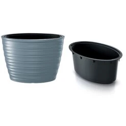 Prosperplast Maceta FREZE - Oval 55LCon Depósito 593x393x420 Gris Claro -Jardinería Equipos Tienda f463fd82f1bb8cd5